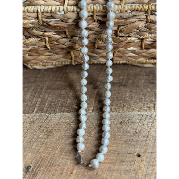 Vintage Manila South Sea Style Baroque Pearl Necklace, 36" Strand - Picture 5 of 9